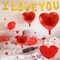 I Love You Balloons and Heart Balloon with 500 Pieces Rose Petals